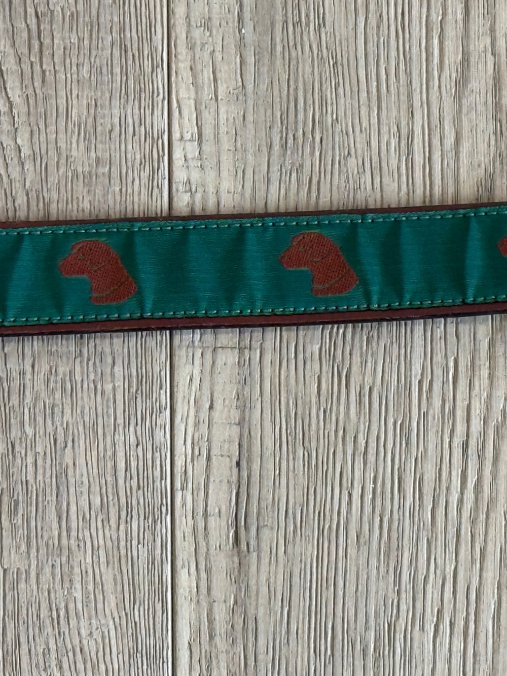 NWOT VTG Leather Man Ltd Brown Dog Belt Sz 44
